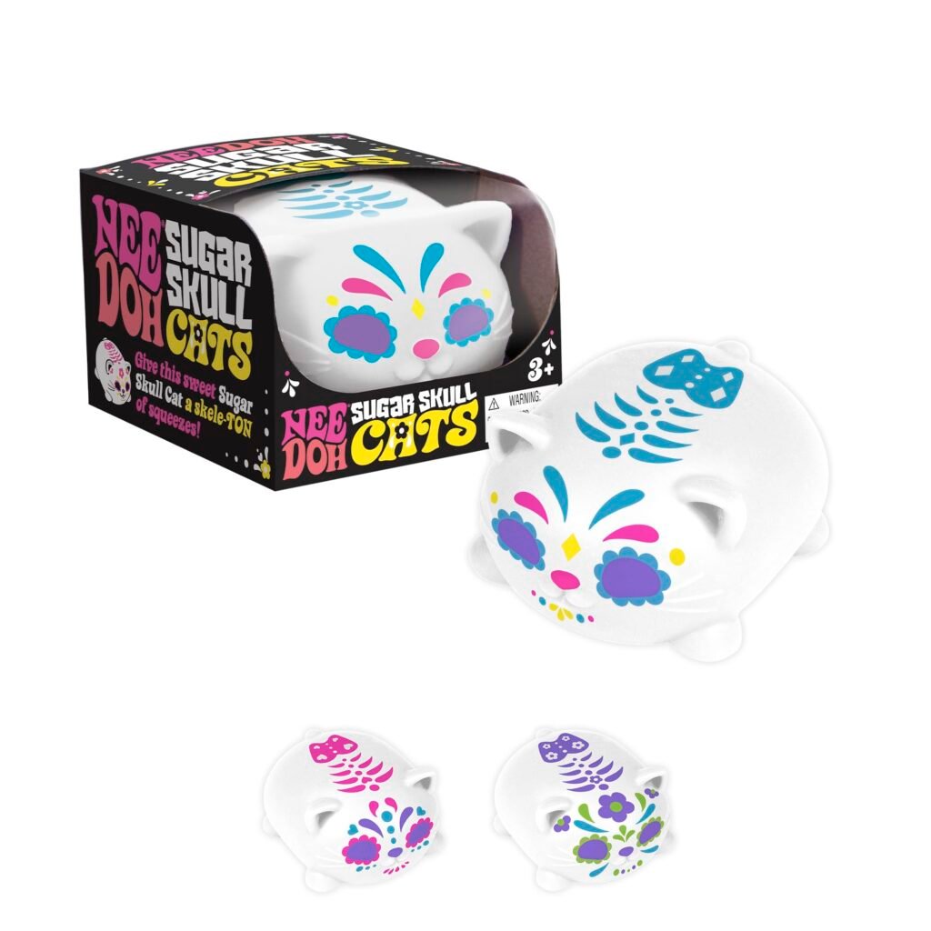 Schylling NeeDoh Sugar Skull Cool Cats Sensory Toy – 2.5 in