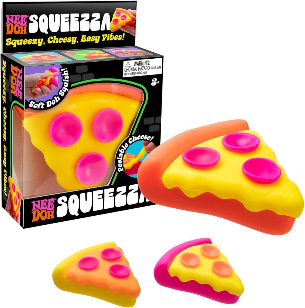Schylling NeeDoh Squeezza Pizza Sensory Squeeze Toy – 3.5 in