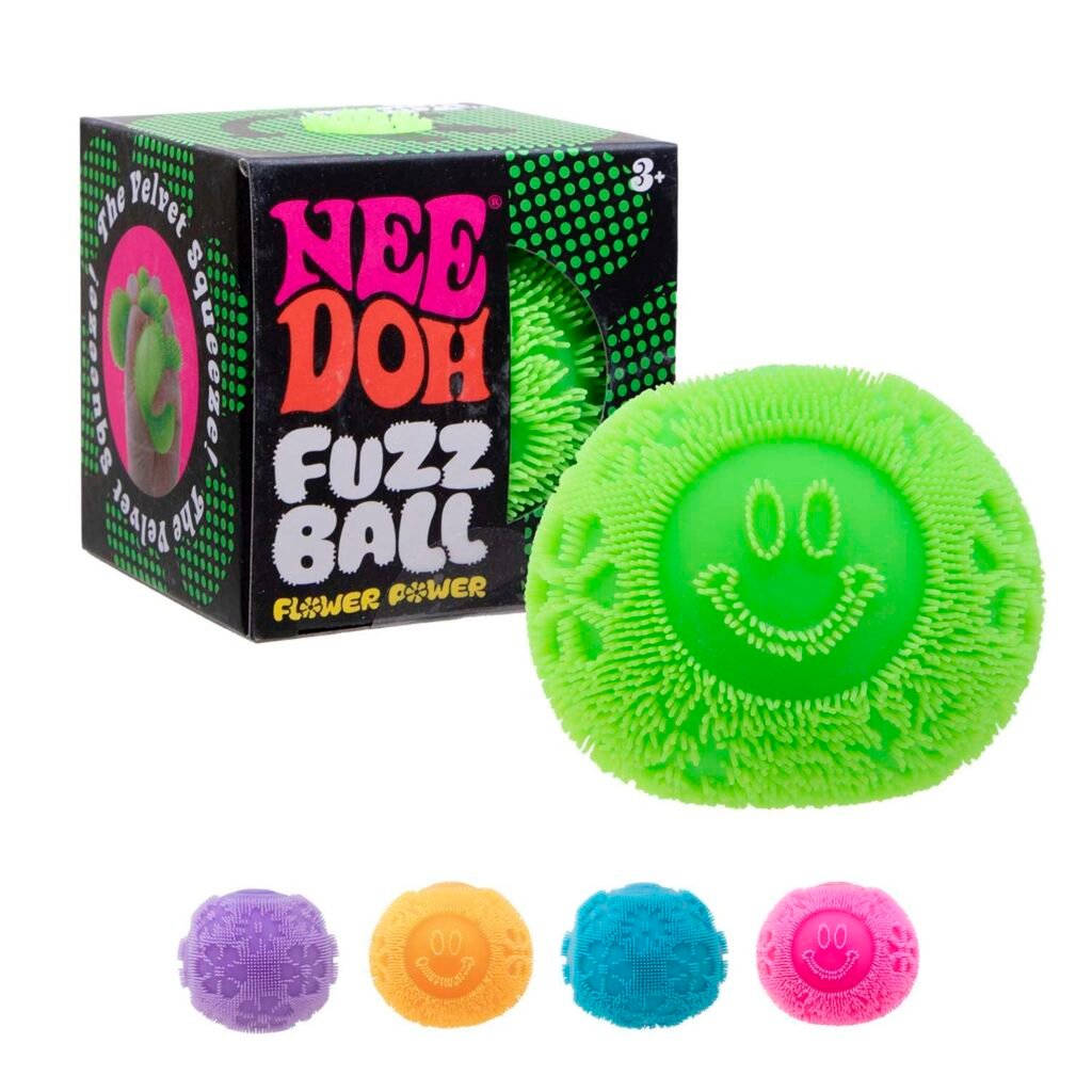 Schylling NeeDoh Fuzz Ball Flower Power – 2.5 in