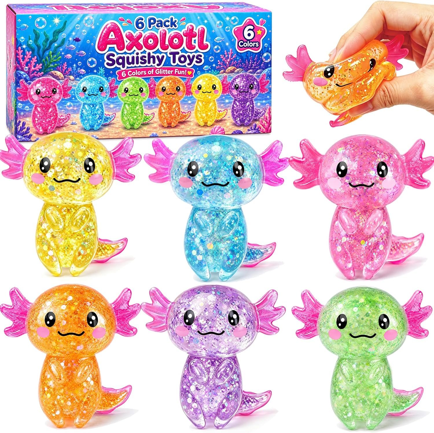 Halloween Ghost & Axolotl Squishy Toy Sets - Image 11