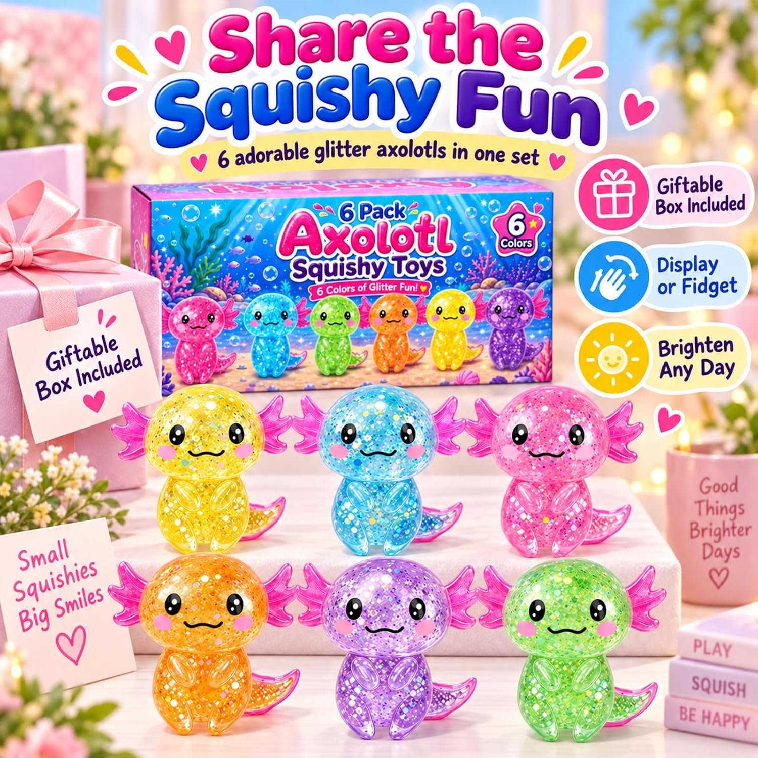 Halloween Ghost & Axolotl Squishy Toy Sets - Image 9