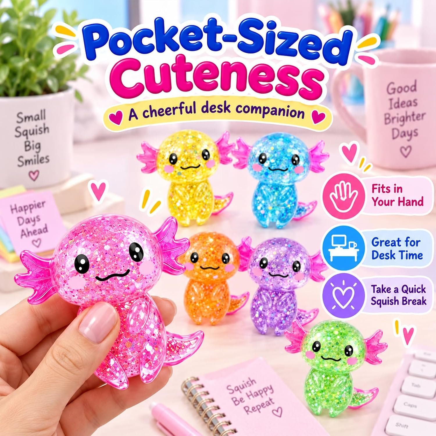 Halloween Ghost & Axolotl Squishy Toy Sets - Image 8