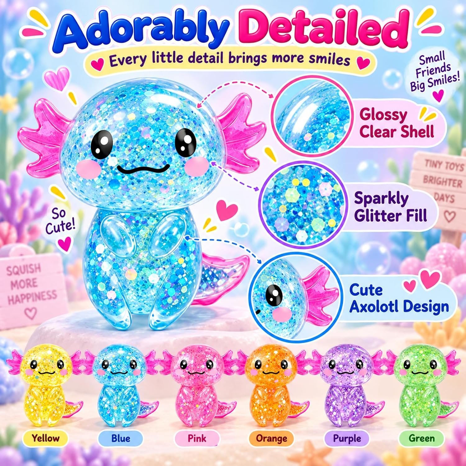 Halloween Ghost & Axolotl Squishy Toy Sets - Image 6
