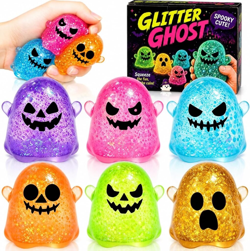 Halloween Ghost & Axolotl Squishy Toy Sets