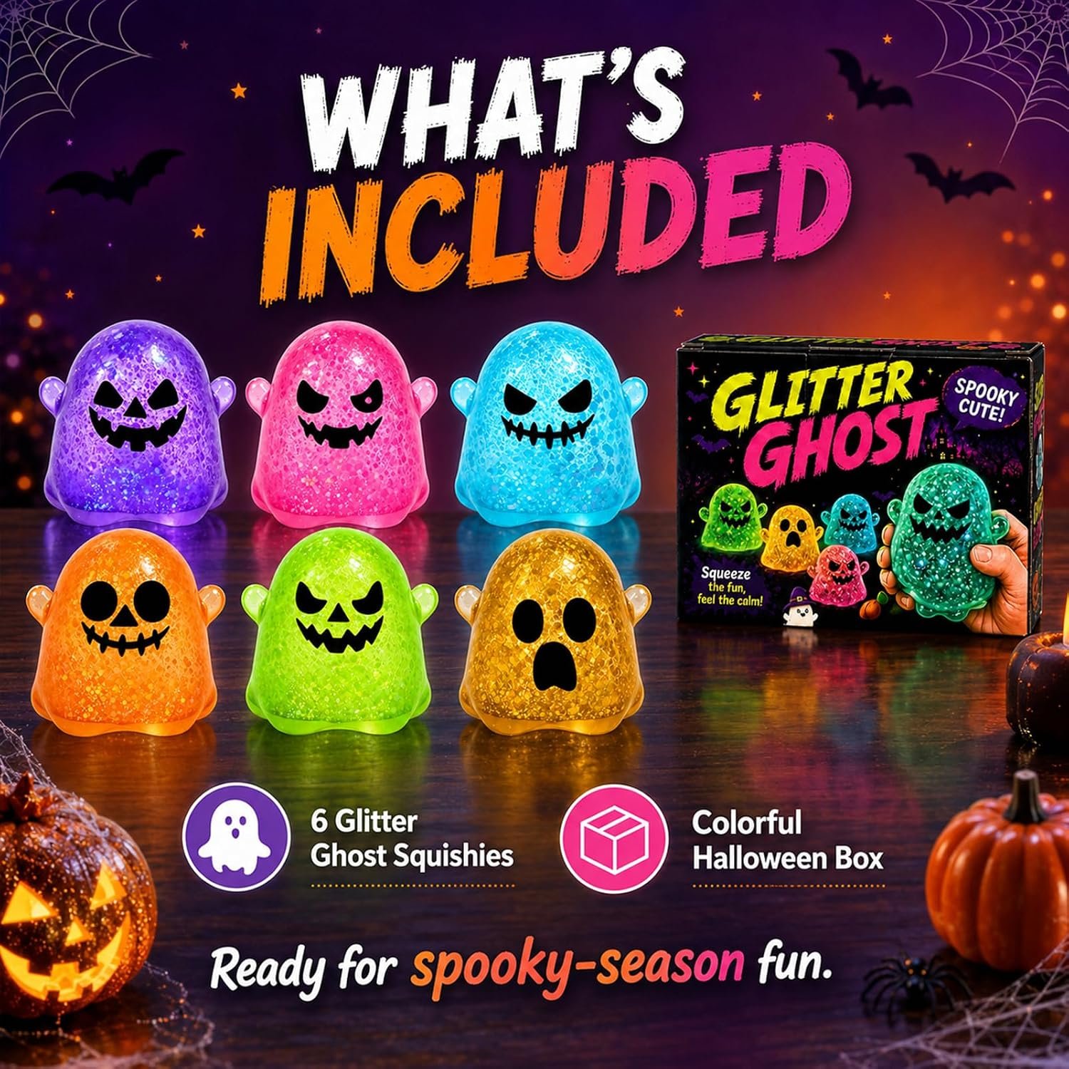 Halloween Ghost & Axolotl Squishy Toy Sets - Image 16