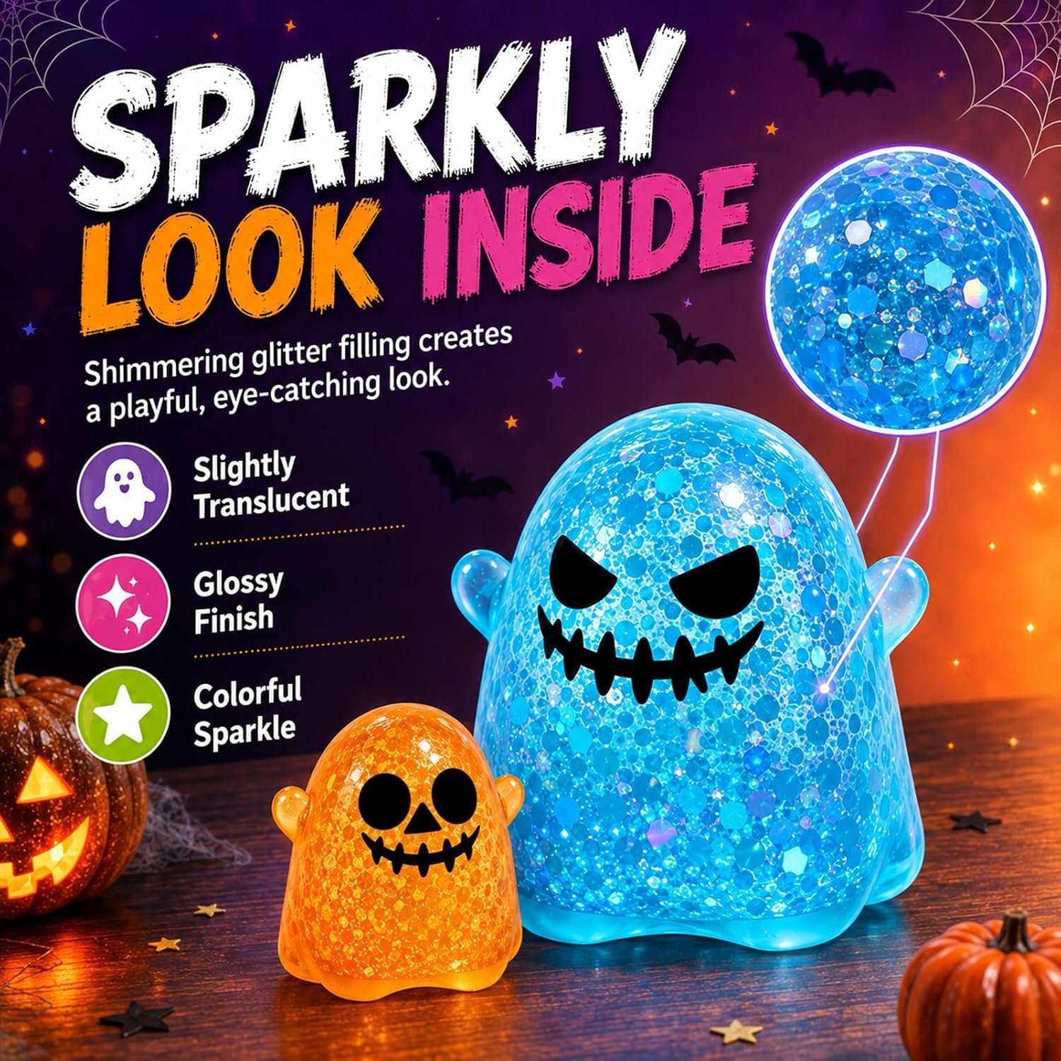 Halloween Ghost & Axolotl Squishy Toy Sets - Image 14