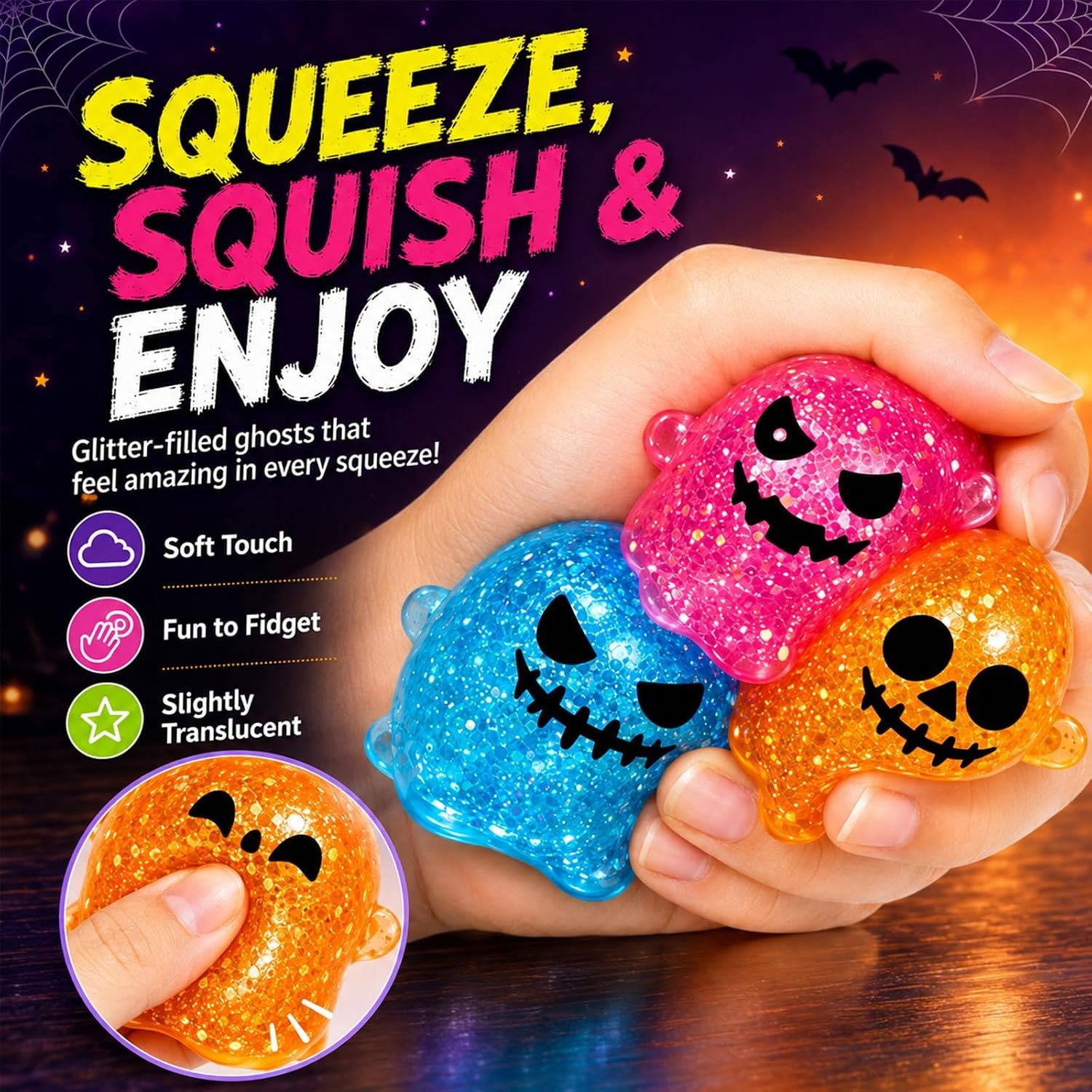 Halloween Ghost & Axolotl Squishy Toy Sets - Image 13