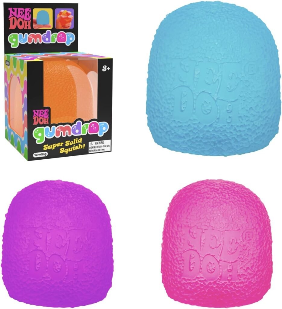 Schylling NeeDoh Gumdrop Textured Sensory Squeeze Toy – 2.5 in